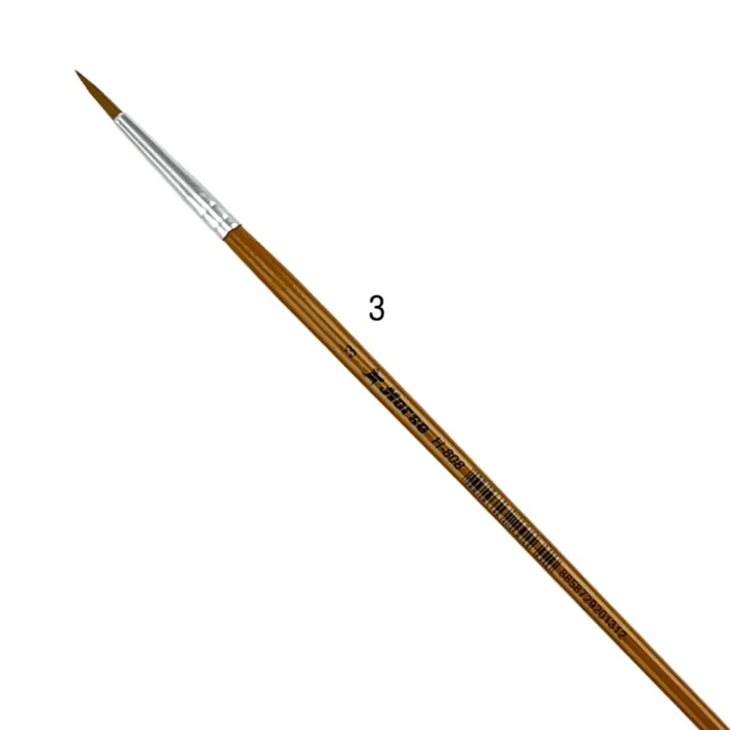 HORSE H-808 พู่กัน ปลายกลม ตราม้า เบอร์ #3