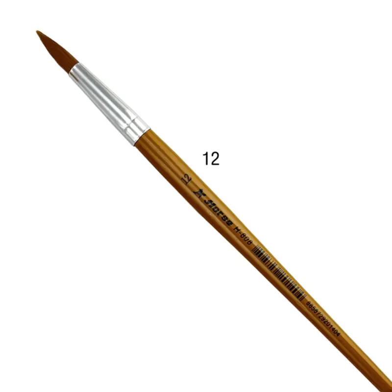 HORSE H-808 พู่กัน ปลายกลม ตราม้า เบอร์ #12