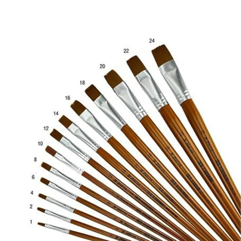 HORSE H-806 พู่กัน ปลายแบน ตราม้า เบอร์ #22 - Image 3