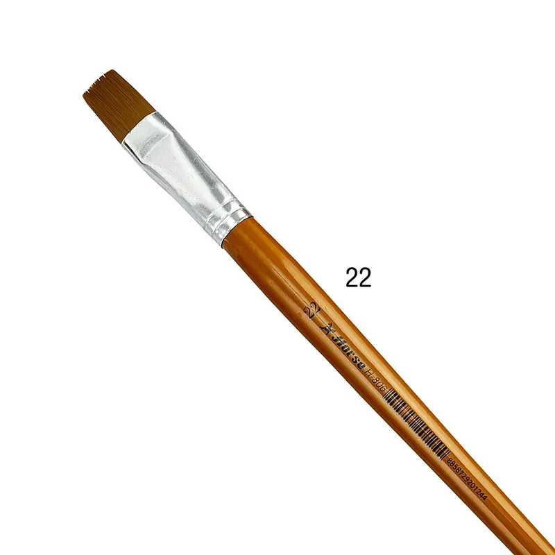 HORSE H-806 พู่กัน ปลายแบน ตราม้า เบอร์ #22