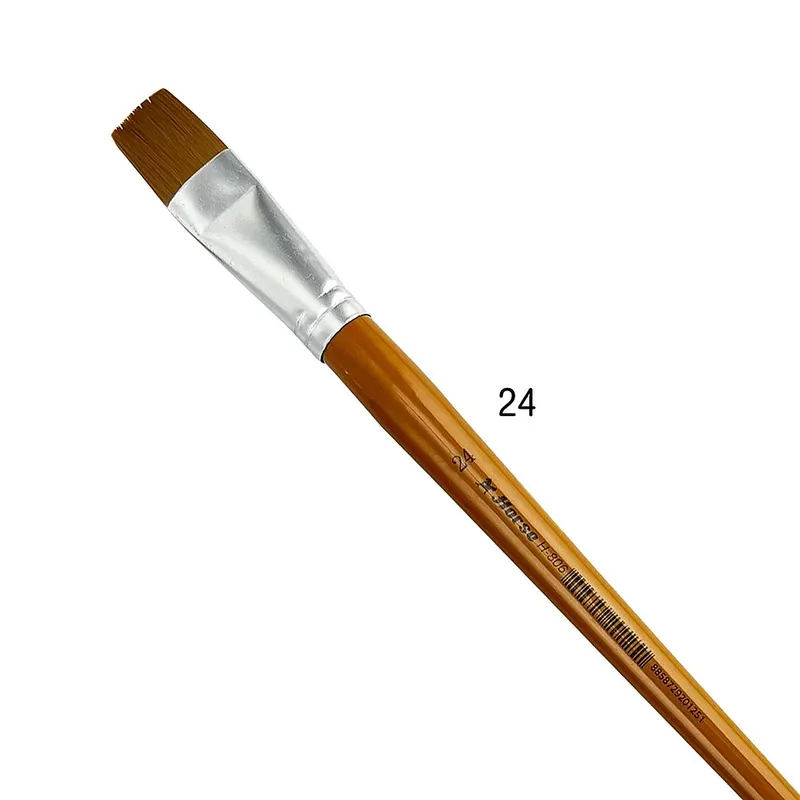 HORSE H-806 พู่กัน ปลายแบน ตราม้า เบอร์ #24