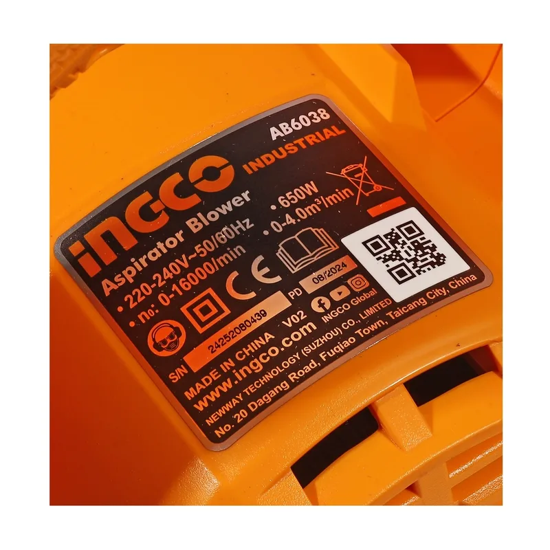 INGCO เครื่องเป่าลมไร้สาย 220V ปรับรอบได้ รุ่น AB6038 - Image 6