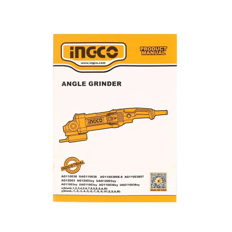 INGCO เครื่องเจียร์ไร้สาย 220V ขนาด 5" นิ้ว 1,100 W รุ่น AG110038 - Image 7