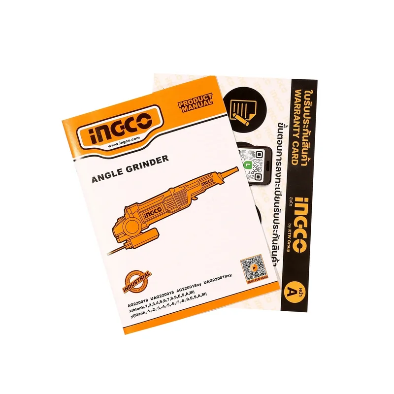 INGCO เครื่องเจียร์ไร้สาย 220V ขนาด 9" นิ้ว 2,200 W รุ่น AG220018 - Image 5