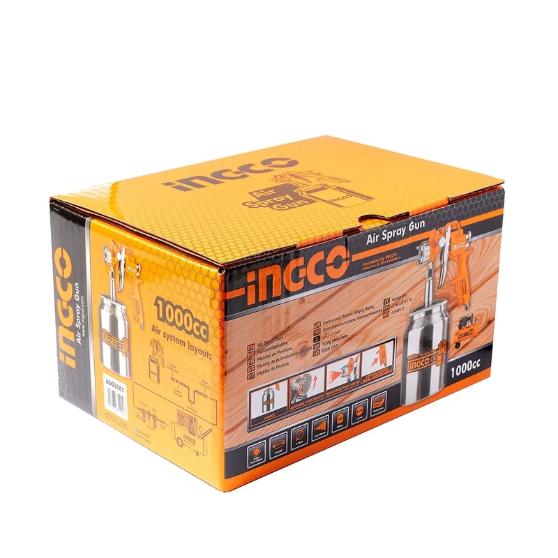 INGCO กาพ่นสี (Spray Gun) ขนาด 1000 ซีซี รุ่น ASG3101 - Image 7
