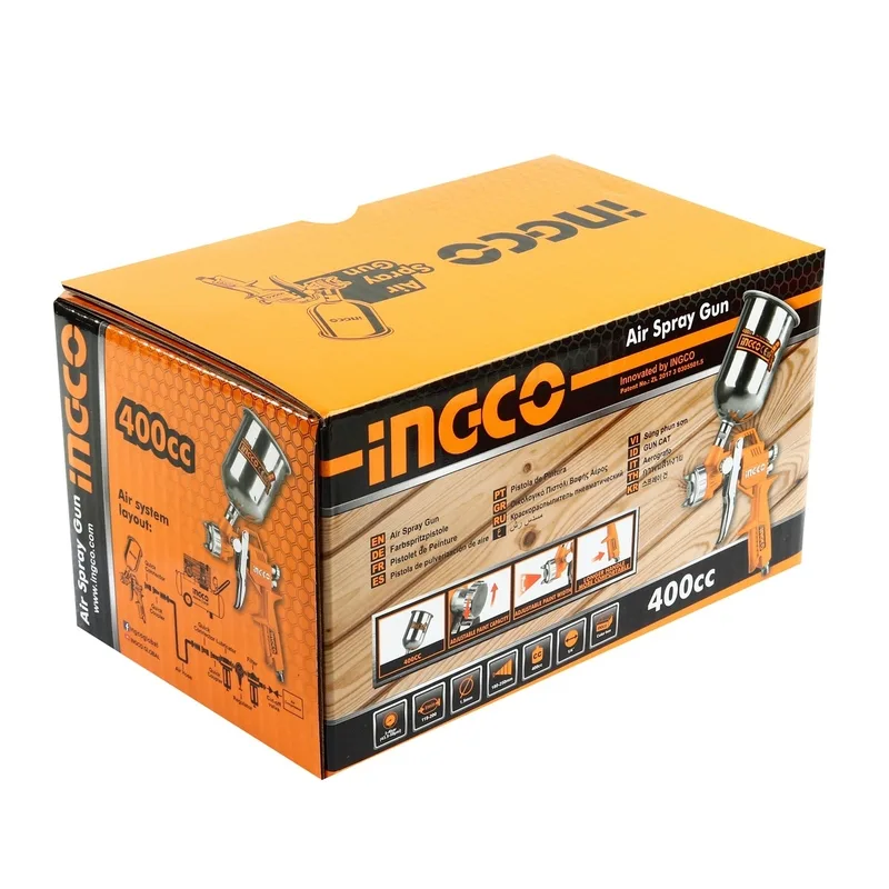 INGCO กาพ่นสี (Spray Gun) ขนาด 400 ซีซี รุ่น ASG4041 - Image 5