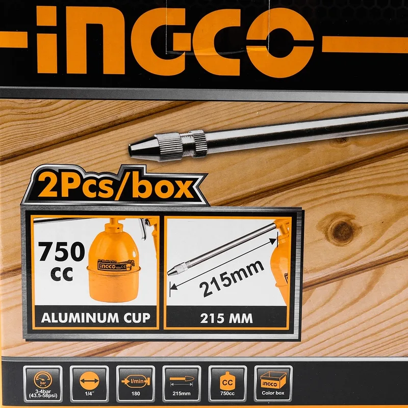 INGCO กาพ่นสี (Spray Gun) ขนาด 750 ซีซี รุ่น AWG1001 - Image 5