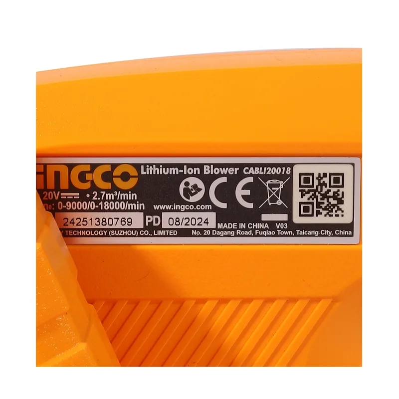 INGCO เครื่องเป่าลมไร้สาย 20V ปรับรอบได้ (Body Only) รุ่น CABLI20018 - Image 6