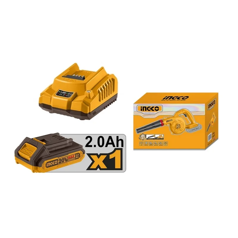 INGCO เครื่องเป่าลมไร้สาย 20V ปรับรอบได้ พร้อมแบต 2.0Ah x1 ก้อน รุ่น CABLI200281 - Image 3