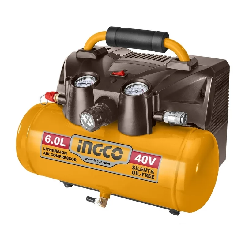 INGCO ปั๊มสูบลมไร้สาย 40V แรงดัน 135 PSI ถัง 6 L (Body Only) รุ่น CACLI2003 - Image 2