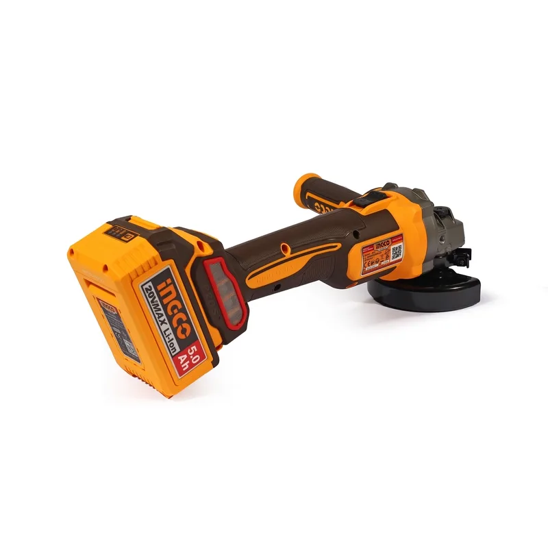 INGCO เครื่องเจียร์ไร้สาย Brushless 20V ขนาด 4" นิ้ว 1200 W พร้อมแบต 5.0Ah x2 ก้อน รุ่น CAGLI2210032 - Image 4