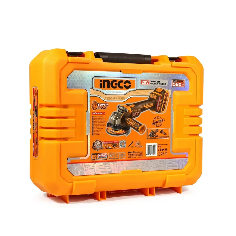 INGCO เครื่องเจียร์ไร้สาย Brushless 20V ขนาด 4" นิ้ว 1200 W พร้อมแบต 5.0Ah x2 ก้อน รุ่น CAGLI2210032 - Image 8