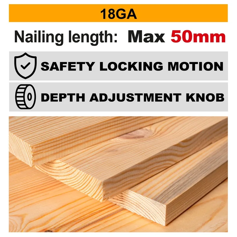 INGCO เครื่องยิงตะปูไร้สาย 20V ช่วง F15-F50 พร้อมแบต 2.0Ah x1 ก้อน รุ่น CBNLI5008 - Image 9