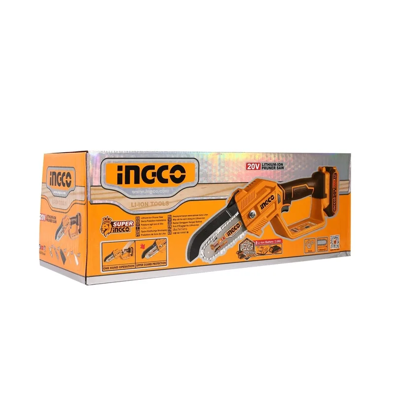 INGCO เลื่อยโซ่ไร้สาย 20V ขนาด 5" นิ้ว พร้อมแบต 2.0Ah x1 ก้อน รุ่น CGSLI20581 - Image 8