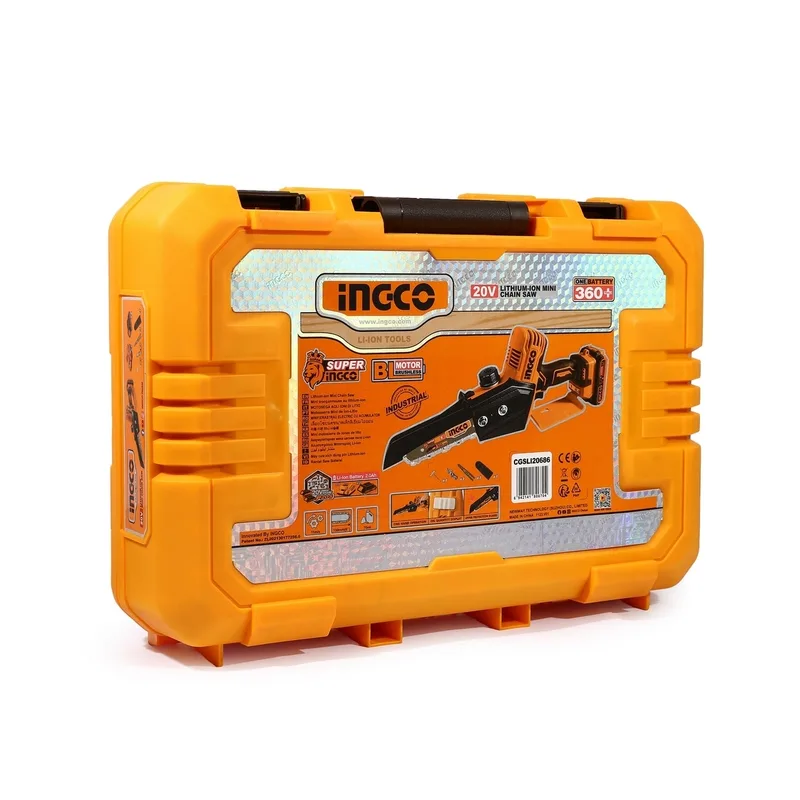 INGCO เลื่อยโซ่ไร้สาย Brushless 20V ขนาด 6" นิ้ว พร้อมแบต 2.0Ah x2 ก้อน รุ่น CGSLI20686 - Image 8