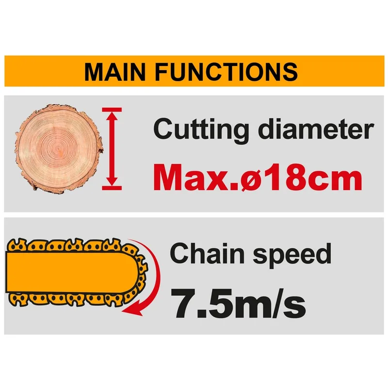 INGCO เลื่อยโซ่ไร้สาย Brushless 20V ขนาด 8" นิ้ว (Body Only) รุ่น CGSLI2085 - Image 5