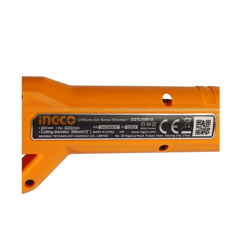 INGCO เครื่องเล็มหญ้าสายเอ็นไร้สาย 20V (Body Only) รุ่น CGTLI20018 - Image 6