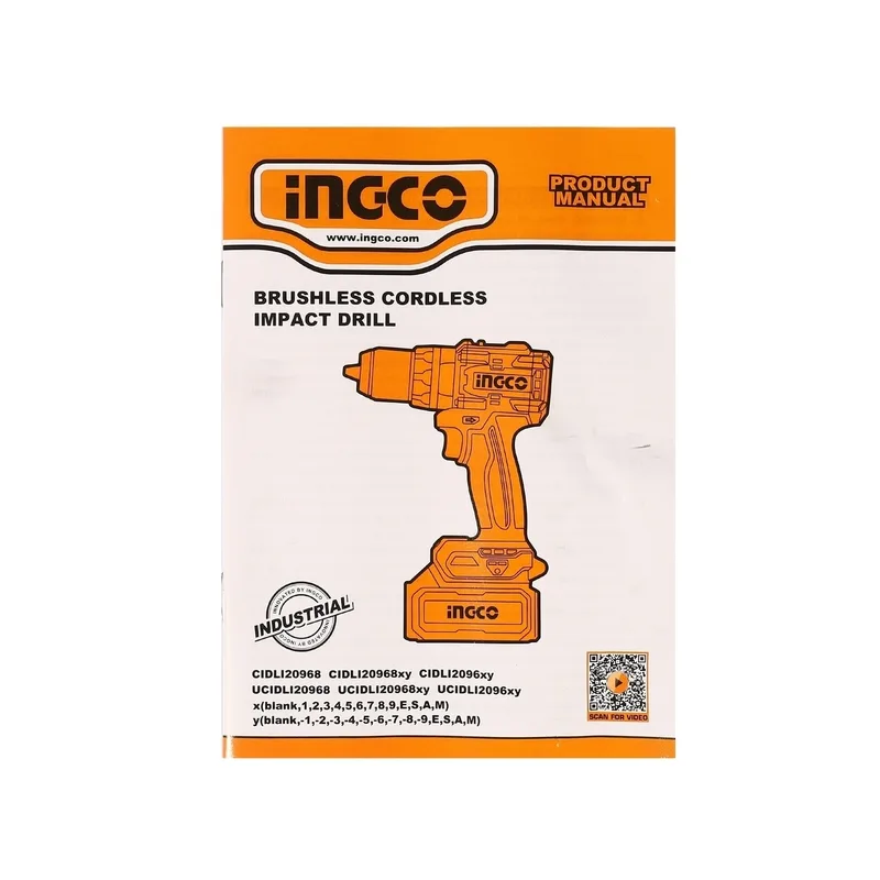INGCO สว่านกระแทกไร้สาย Brushless 20V แรงขัน 96 N.m พร้อมแบต 4.0Ah x2 ก้อน รุ่น CIDLI20968 - Image 11