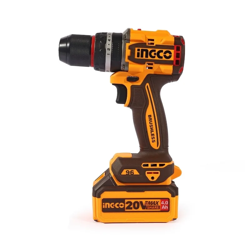 INGCO สว่านกระแทกไร้สาย Brushless 20V แรงขัน 96 N.m พร้อมแบต 4.0Ah x2 ก้อน รุ่น CIDLI20968 - Image 4