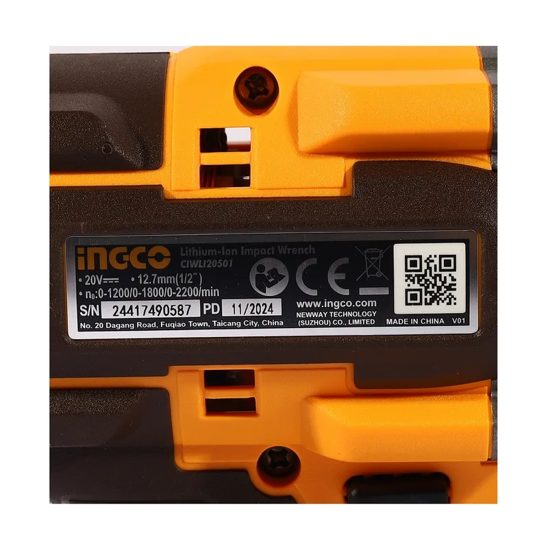 INGCO บล็อกไร้สาย Brushless 20V แรงขัน 500 N.m (Body Only) รุ่น CIWLI20501 - Image 6