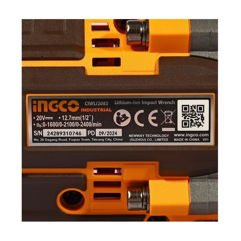 INGCO บล็อกไร้สาย Brushless 20V แรงขัน 850 N.m พร้อมแบต 4.0Ah x2 ก้อน รุ่น CIWLI2085 - Image 6