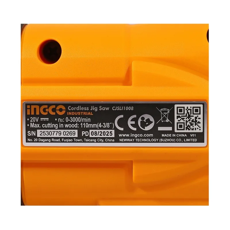 INGCO เลื่อยจิ๊กซอว์ไร้สาย 20V (Body Only) รุ่น CJSLI1008 - Image 6