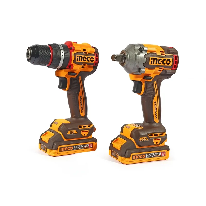 INGCO ชุดคอมโบเครื่องมือไร้สาย สว่านกระแทก+บล็อค 20V-BL รุ่น CKLI20275 - Image 2