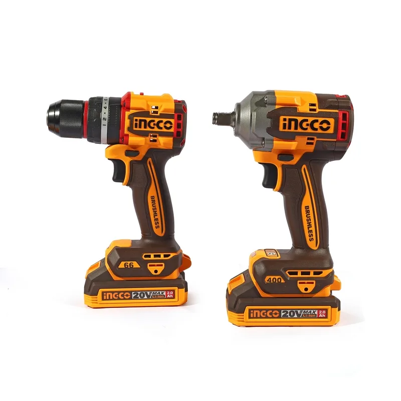 INGCO ชุดคอมโบเครื่องมือไร้สาย สว่านกระแทก+บล็อค 20V-BL รุ่น CKLI20275 - Image 3