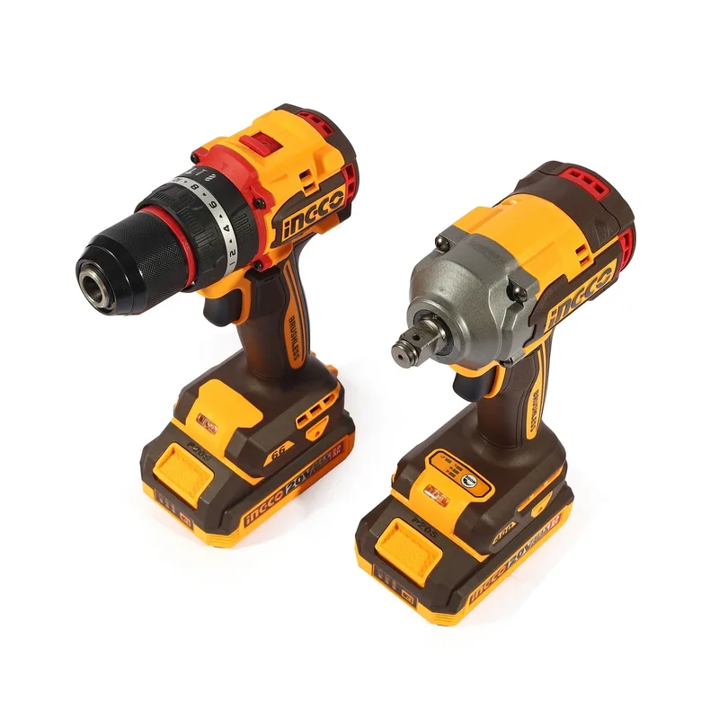 INGCO ชุดคอมโบเครื่องมือไร้สาย สว่านกระแทก+บล็อค 20V-BL รุ่น CKLI20275 - Image 4