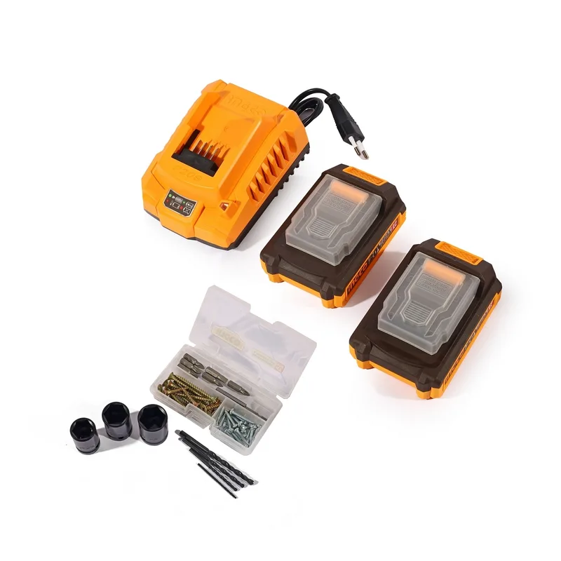 INGCO ชุดคอมโบเครื่องมือไร้สาย สว่านกระแทก+บล็อค 20V-BL รุ่น CKLI20275 - Image 6