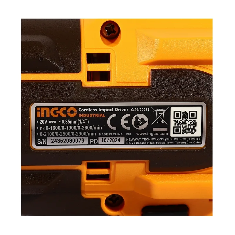 INGCO ชุดคอมโบเครื่องมือไร้สาย สว่านกระแทก+ไขควงกระแทก 20V-BL รุ่น CKLI20277 - Image 3