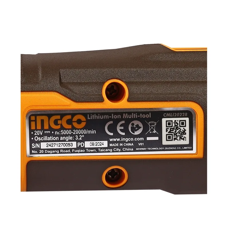 INGCO เครื่องมืออเนกประสงค์ (Multi-Tool) ไร้สาย 20V พร้อมแบต 2.0Ah x1 ก้อน รุ่น CMLI20228 - Image 7
