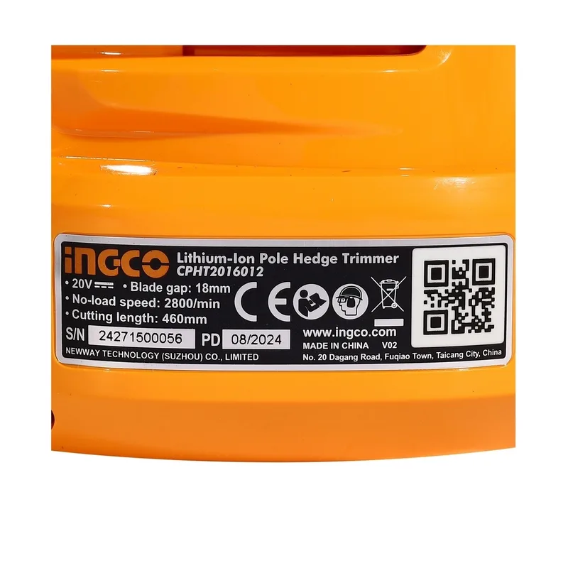 INGCO เครื่องตัดแต่งพุ่มไม้ไร้สาย 20V ด้ามยาว รุ่น CPHT2016012 - Image 3
