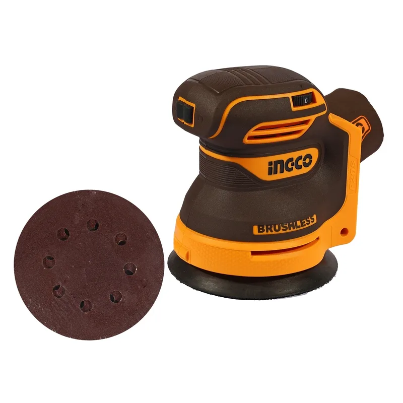 INGCO เครื่องขัดกระดาษทรายกลมไร้สาย 20V (Body Only) รุ่น CROSLI2002 - Image 2