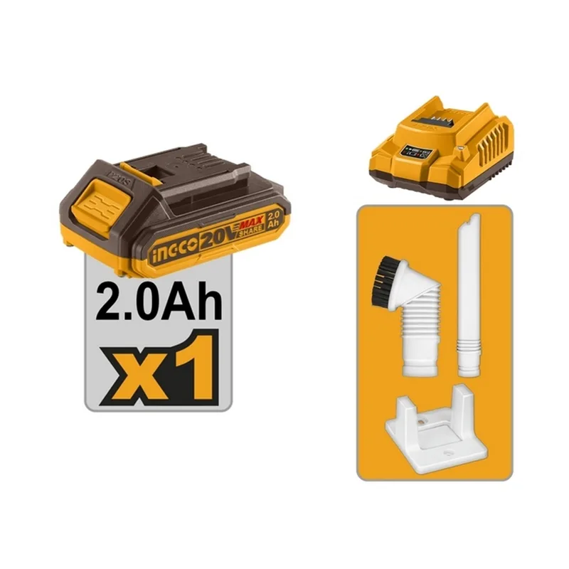 INGCO เครื่องดูดฝุ่นไร้สาย 20V CYCLONE พร้อมแบต 2.0Ah x1 ก้อน รุ่น CVLI2006 - Image 4