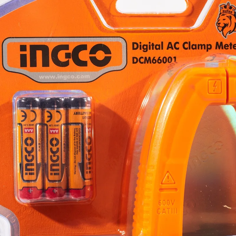 INGCO ดิจิตอลแคลมป์มิเตอร์ AC 600A True RMS รุ่น DCM66001 - Image 3