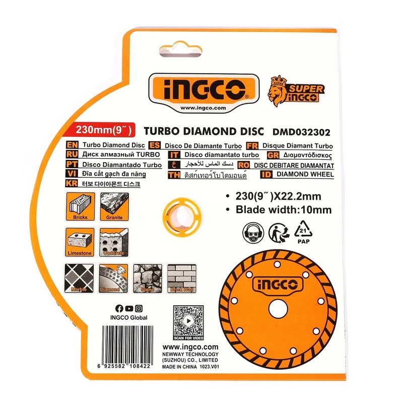 INGCO ใบตัดเพชร ขนาด 9 นิ้ว รุ่น DMD032302 - Image 6