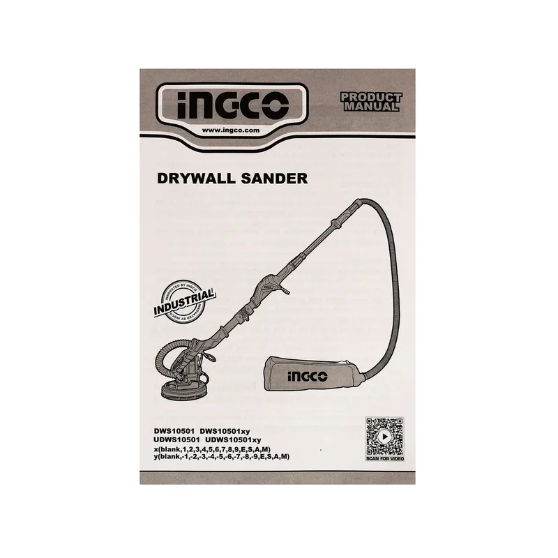 INGCO เครื่องขัดผนัง ด้ามยาว (Wall Sander) กำลัง 1050 W รุ่น DWS10501 - Image 5