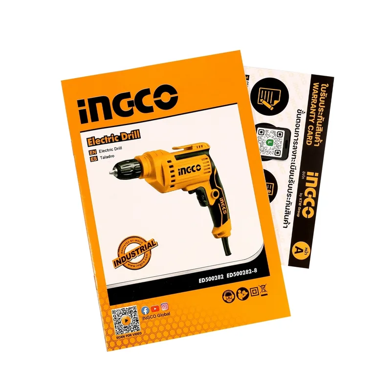 INGCO สว่านไฟฟ้า ขนาด 10 มม. กำลัง 500 W มือบิด รุ่น ED500282 - Image 6