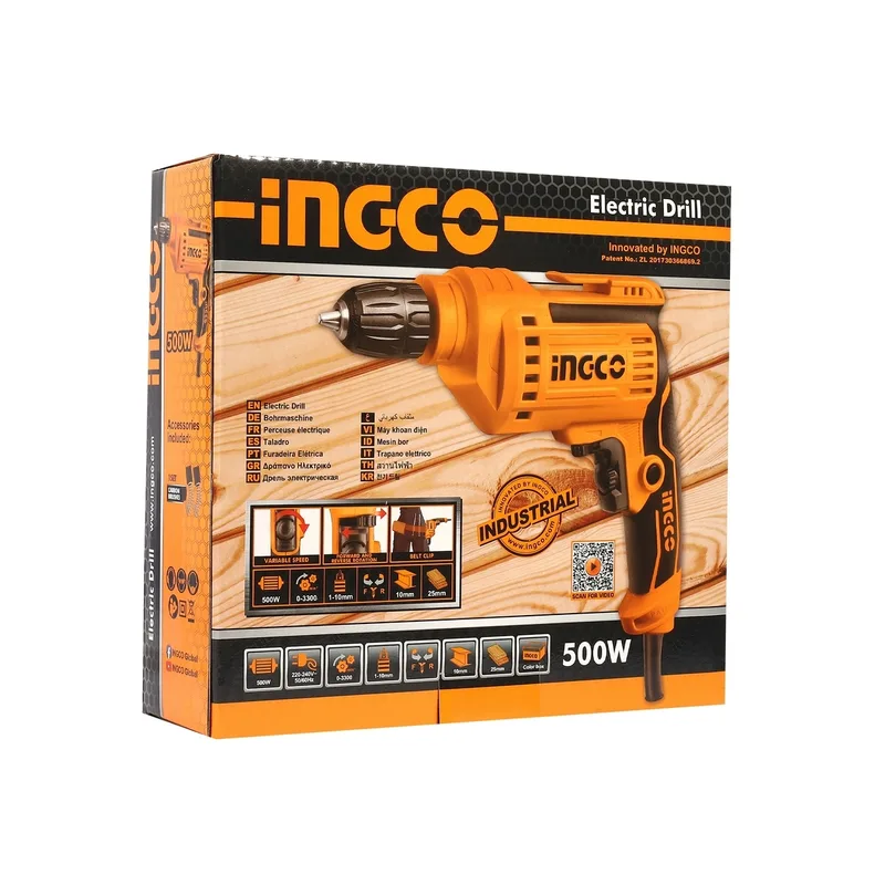INGCO สว่านไฟฟ้า ขนาด 10 มม. กำลัง 500 W มือบิด รุ่น ED500282 - Image 7