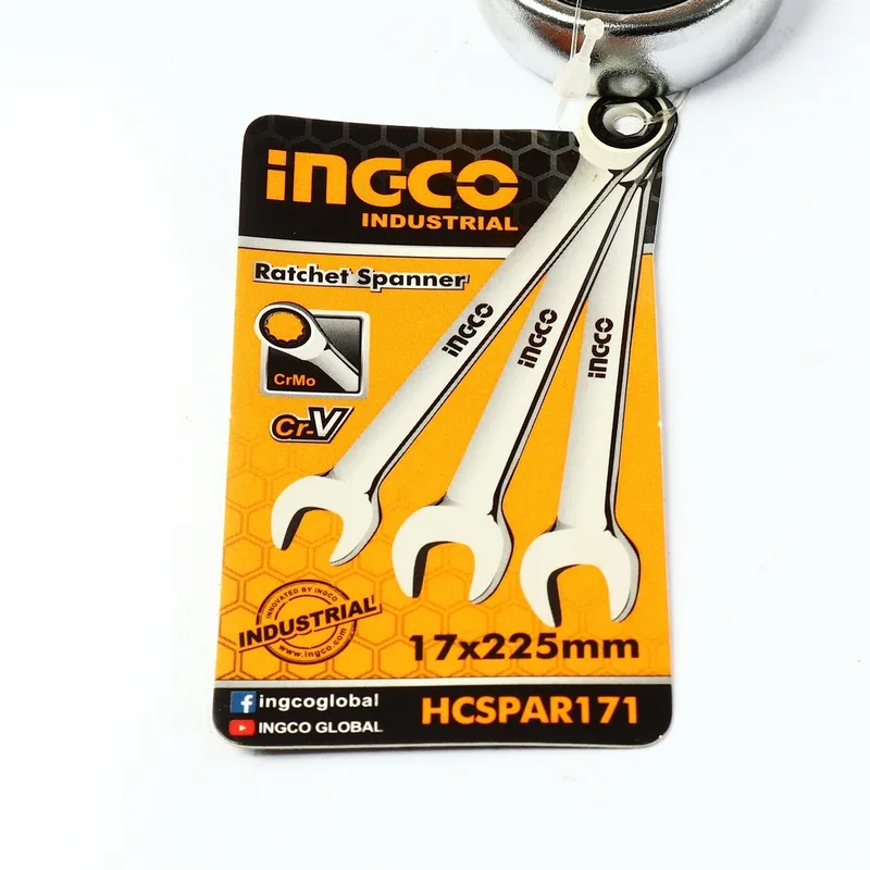 INGCO ประแจแหวนเกียร์ (Ratchet Wrench) เบอร์ 17 มม. เหล็ก CR-V รุ่น HCSPAR171 - Image 4