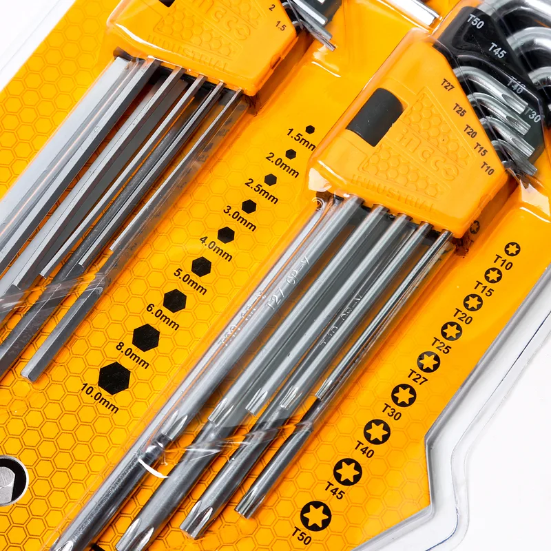 INGCO ชุดประแจแอล 18 ชิ้น ยาวพิเศษ รุ่น HHKSET0181 - Image 2