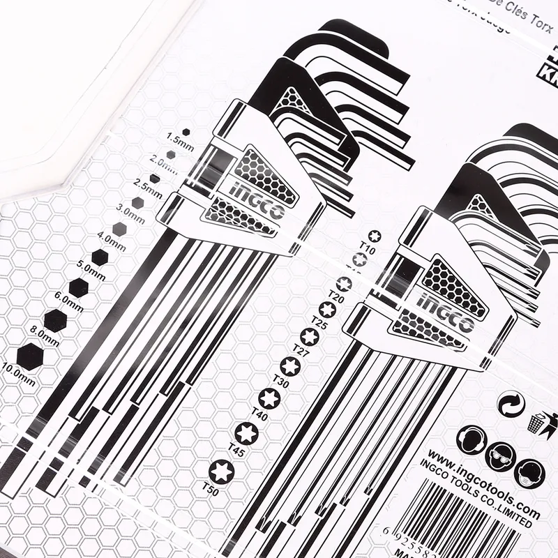 INGCO ชุดประแจแอล 18 ชิ้น ยาวพิเศษ รุ่น HHKSET0181 - Image 3