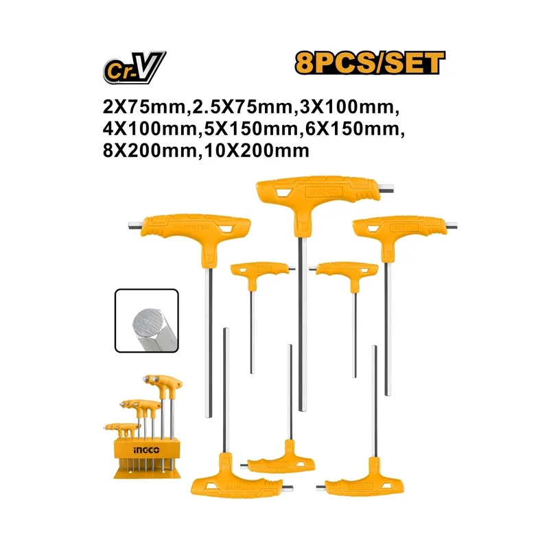 INGCO ชุดประแจ 8 ชิ้น รุ่น HHKT80818