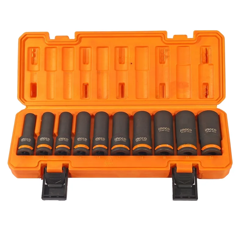 INGCO ชุดลูกบล็อกลมยาว แกน 1/2 นิ้ว 10 ชิ้น รุ่น HKISSD12102L - Image 3