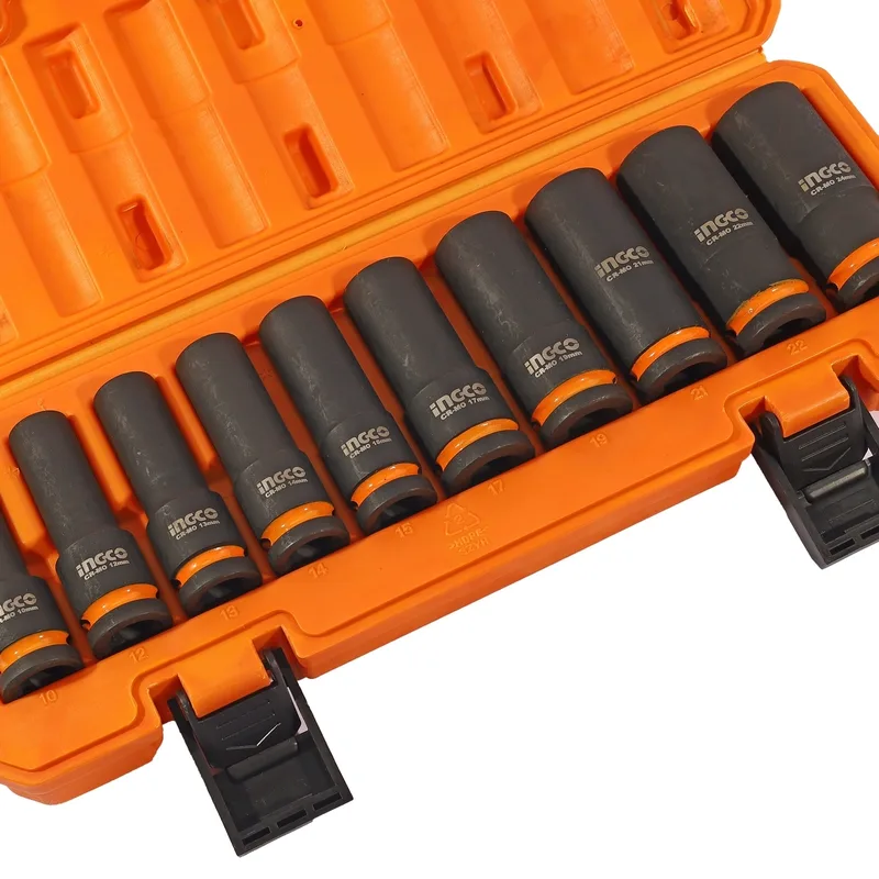 INGCO ชุดลูกบล็อกลมยาว แกน 1/2 นิ้ว 10 ชิ้น รุ่น HKISSD12102L - Image 4