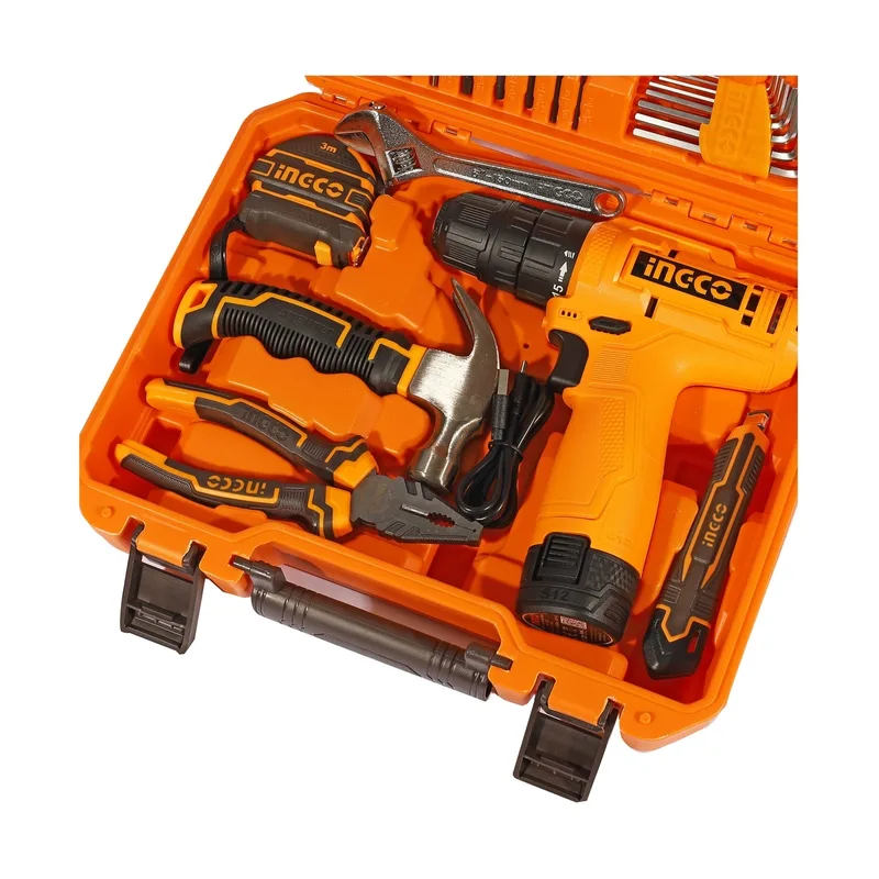 INGCO ชุดสว่านไร้สาย 12V พร้อมเครื่องมือช่าง 89 ชิ้น รุ่น HKTHP10891 - Image 6