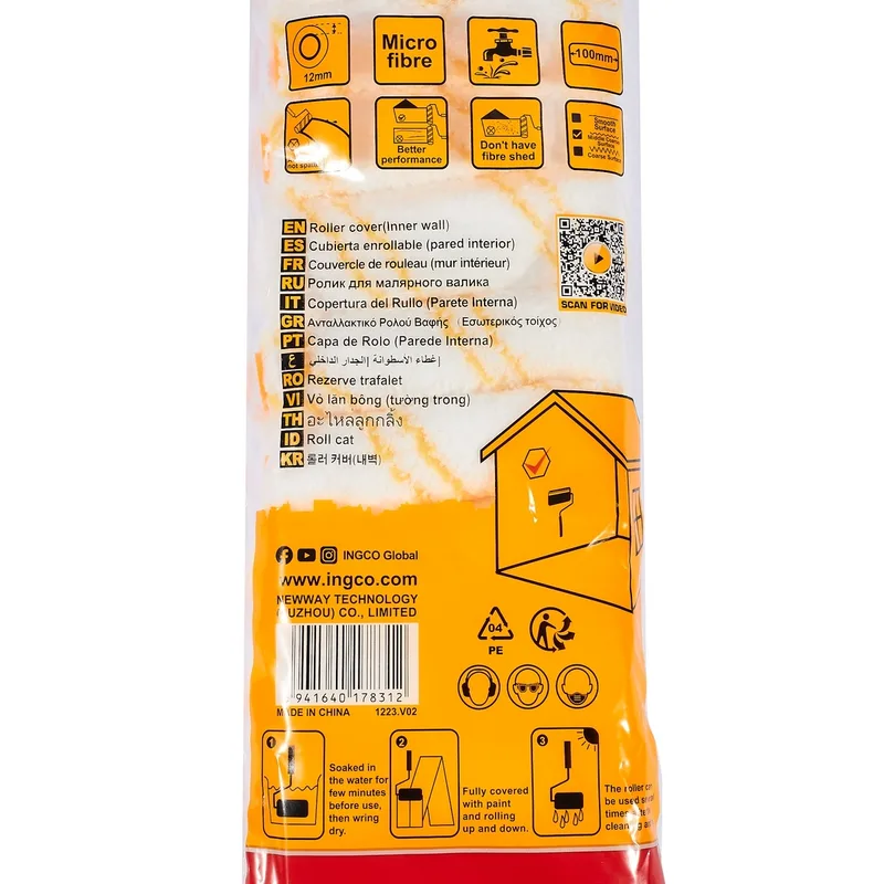 INGCO อะไหล่ลูกกลิ้ง 4" (12PCS/PAC) รุ่น HRC560412 - Image 3