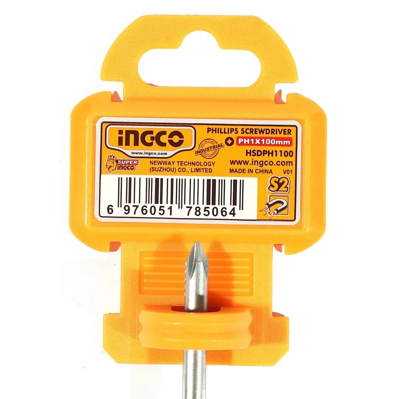 INGCO ไขควงปากแฉก PH1X100 เหล็ก S2 รุ่น HSDPH1100 - Image 5