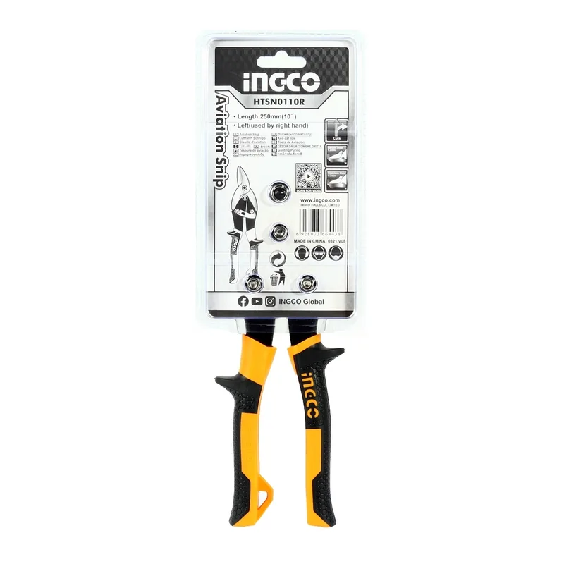 INGCO กรรไกรตัดแผ่นเหล็ก 10 นิ้ว แบบตัดขวา รุ่น HTSN0110R - Image 3